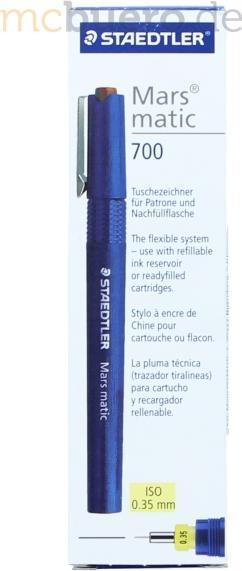 Produktbild Staedtler Tuschstift Mars matic 700 (Blau, 1 x)
