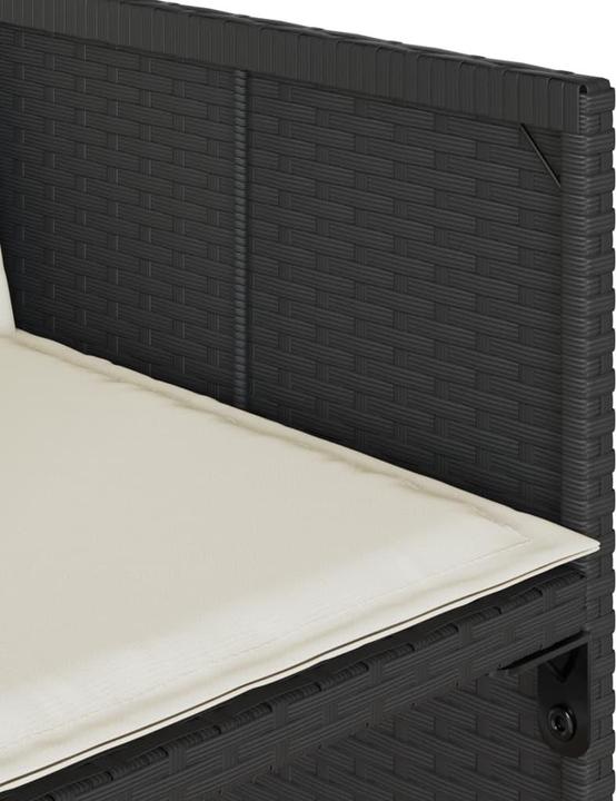 Produktbild VidaXL Gartenmöbel Essgruppe Gartengarnitur Sitzgruppe 17tlg Schwarz Poly Rattan (330 cm)