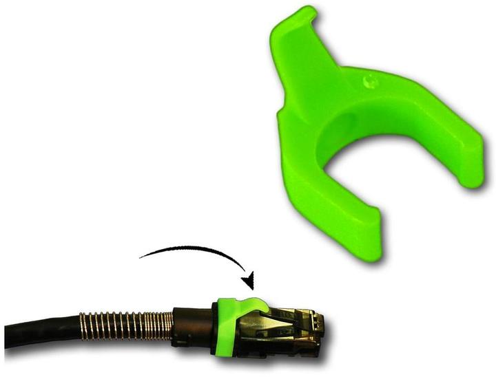 Produktbild PatchSee Kabel Clip Farbe Hellgrün, Set=