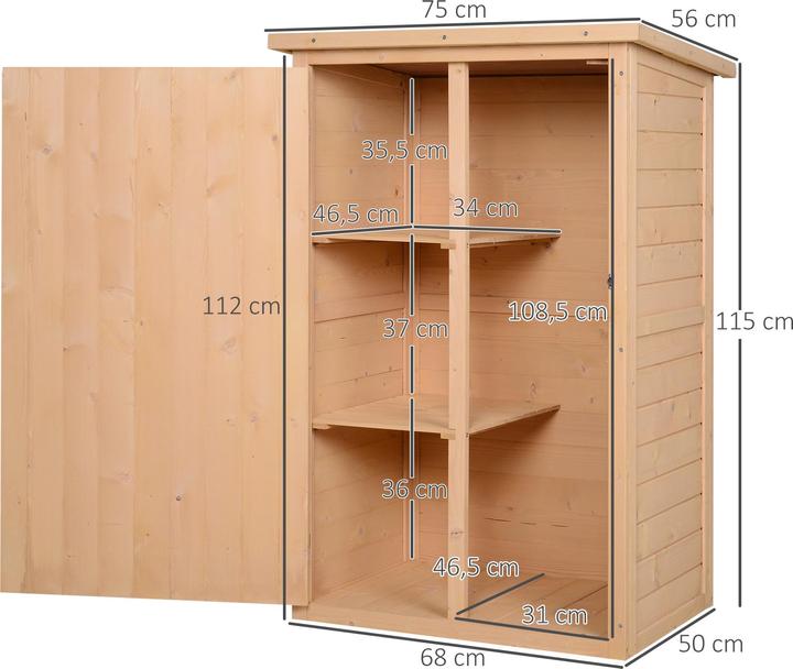 Actual product image Outsunny Tool shed with shelves