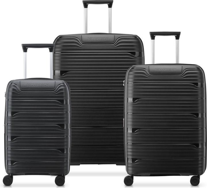 Delsey Securitech von Paris - Lugcase Set Dune - 3 -Stück - Handgepäck 48L + Roller Gepäck 94L und 1 (44 l, Handgepäck (bis 50l))