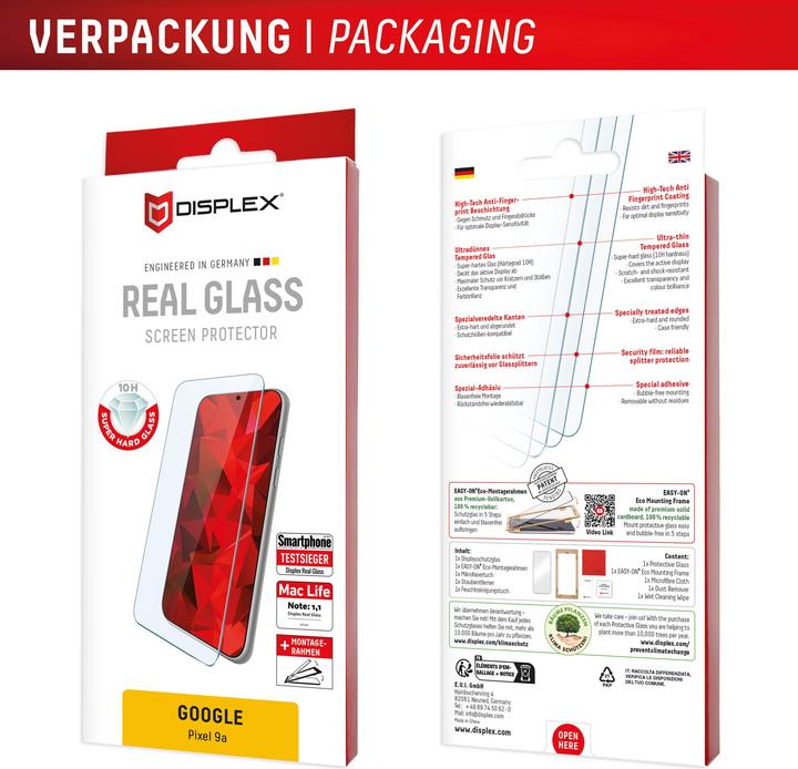 Produktbild Displex Real Glass (1 Stück, Google Pixel 9a)
