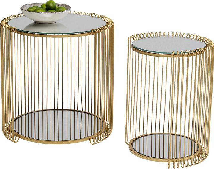 Produktbild Kare Design Beistelltisch Wire Double Brass (2/Set)