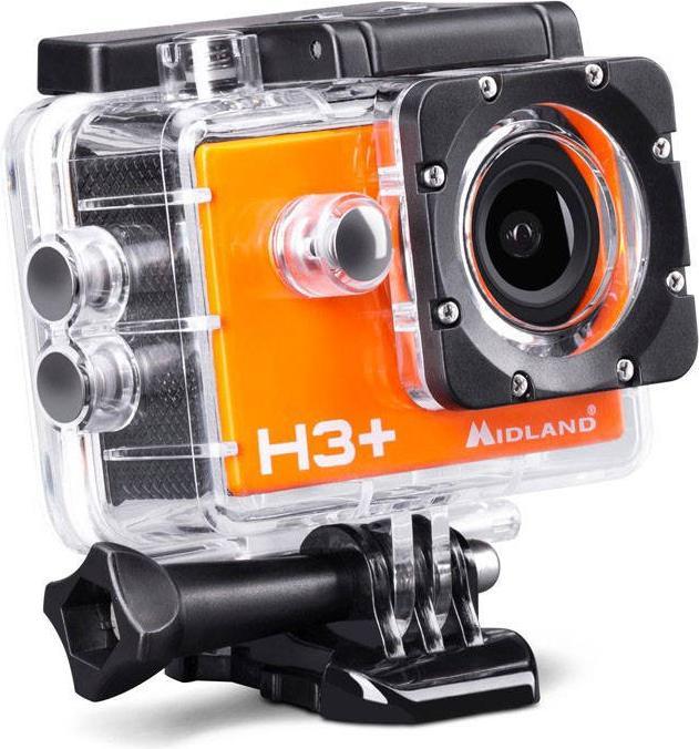 Midland H3+ Dashcam Blickwinkel horizontal max.=120° Akku, WLAN (WLAN, Beschleunigungssensor, Akku, Eingebautes Mikrofon, Eingebautes Display, Nachtsicht, Full HD)