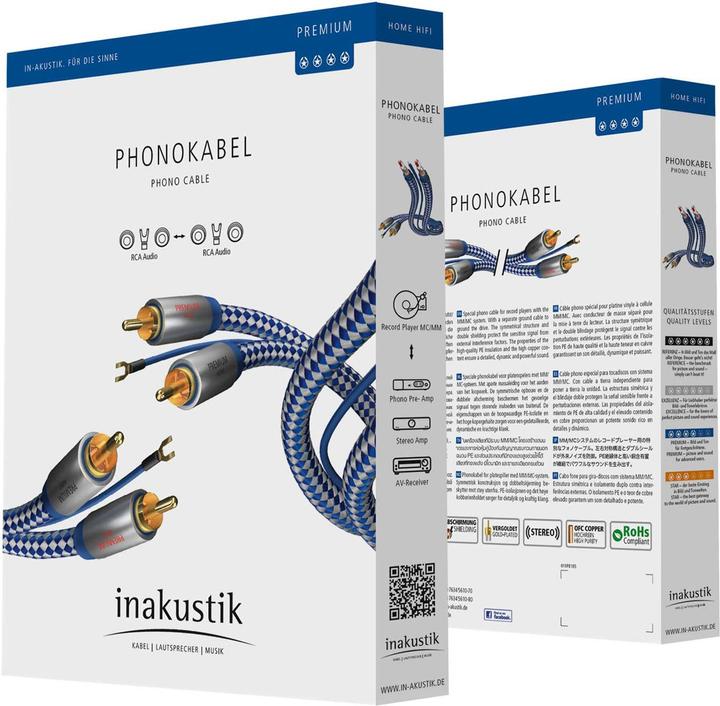 Actual product image Inakustik premium phono cable (2 m, Cinch)