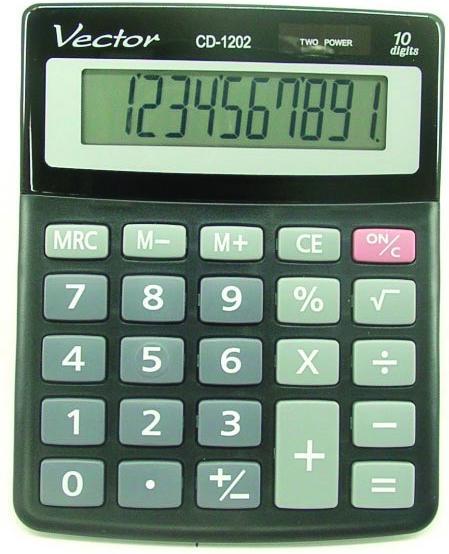 Actual product image Vector calculator (KAV CD-1202 BLK)