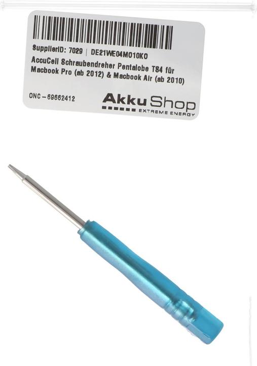 Image du produit AccuCell Tournevis Pentalobe TS4 pour Macbook Pro (à partir de 2012) & Macbook Air (à partir de 2010)