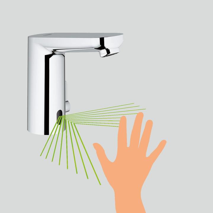 Actual product image Grohe Eurosmart CE infrared washbasin faucet with temperature control, mains operated