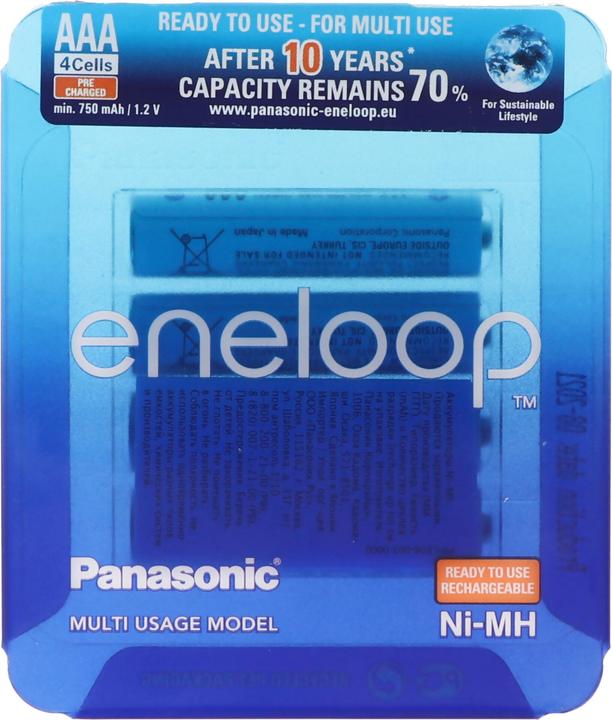 Produktbild Panasonic eneloop Sliding Pack (4 Stk., AAA, 750 mAh)