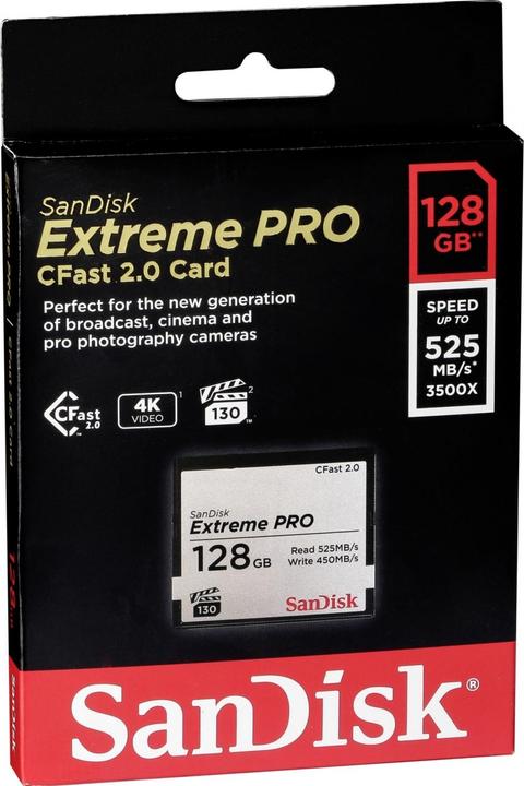 Produktbild SanDisk CFast Card Extreme Pro 128GB (128 GB, CFast 2.0)