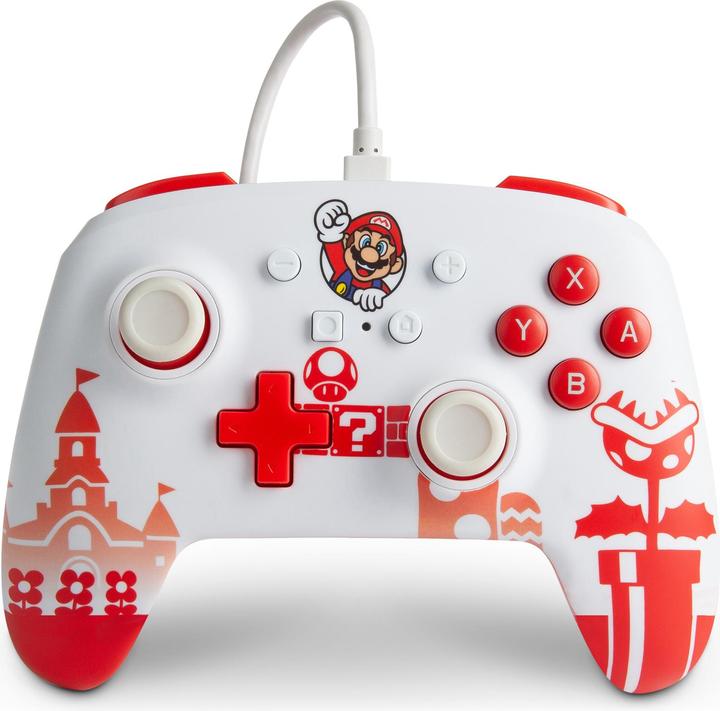 Immagine prodotto PowerA Controller per Nintendo Switch (con cavo, Mario Red/White, licenza ufficiale) (Switch)