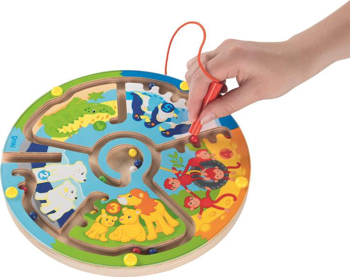 Immagine prodotto Goki Gioco della calamita Labirinto di calamite: Imparare a contare allo zoo (Tedesco, Italiano, Inglese, Francese)