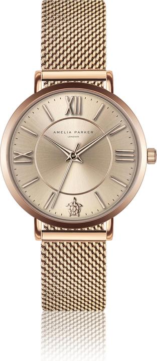 Amelia Parker damenuhr petite rose mesh (Uhr mit Schmuckstein, 32 mm)