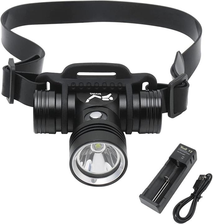 Boruit B14 Lampe frontale de plongée - Super Bright - 1000 Lumens - 3 Modes (1000 lm)