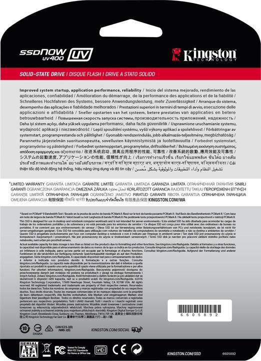 Image du produit Kingston Uv400 (480 Go, 2.5")