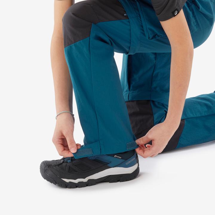 Image du produit Quechua Pantalon modulable de randonnée enfant 7-15 ans, MH500 bleu (12, 13, 14)