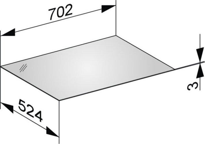 Image du produit Keuco Plaque de recouvrement EDITION 11 Crist.Gl 702x3x524mm cash sat
