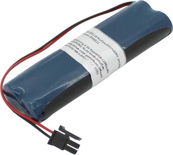 Produktbild XCell Notleuchtenakku NiMH 4,8V 1100mAh L2x2 Mignon AA mit 150mm Kabel & Stecker ersetzt Inotec 890021 (1100 mAh, Ladegerät inkl. Akku)