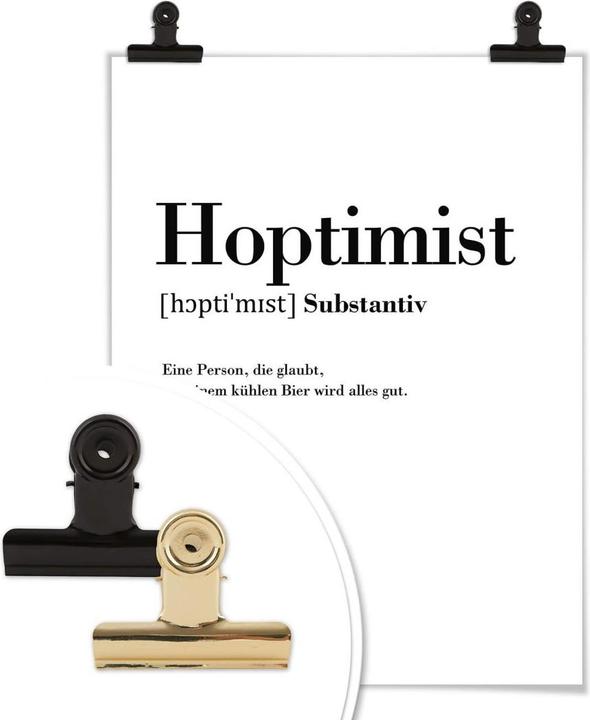 Produktbild Trenddeko Grammatik - Hoptimist (50 x 60 cm)