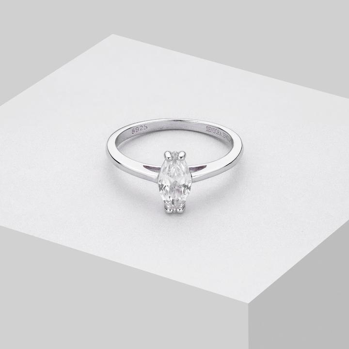 Image du produit Sensora Jewelry Bague en marbre (58, Argent 925)