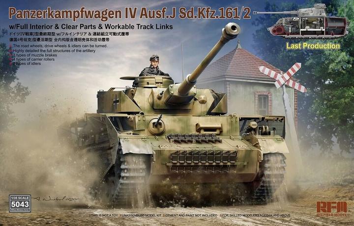 Actual product image Rye Field Model Pz.Kpfw. IV Ausf. J Last Production w/full interior