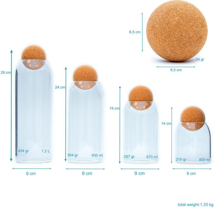Actual product image Intirilife Aufbewahrungsbehälter Vorratsglas Set (0.93 l)