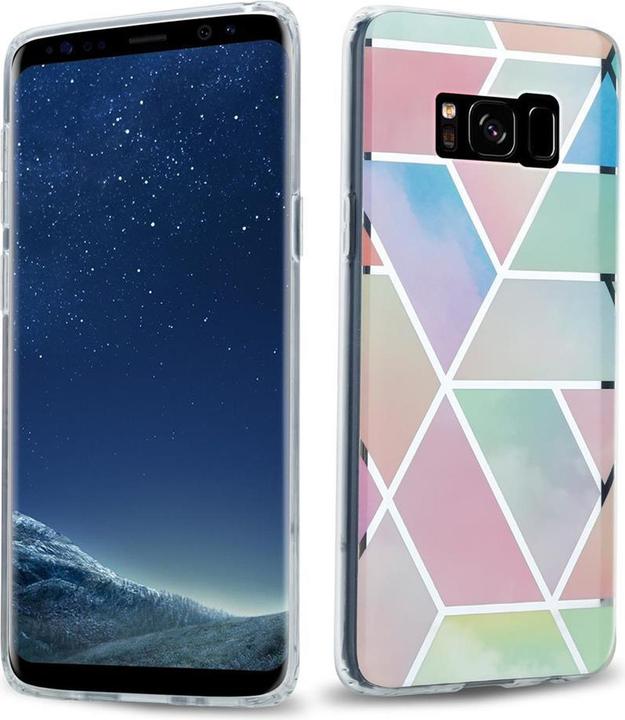 Actual product image Cadorabo IMD TPU Colorful Marble Cover (Samsung Galaxy S8+)