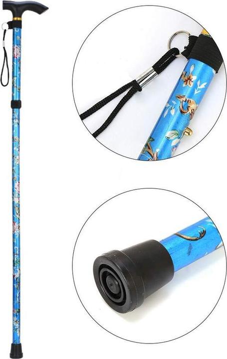 Image du produit JTI Canne pliante - bleue - réglable - 81-92 cm