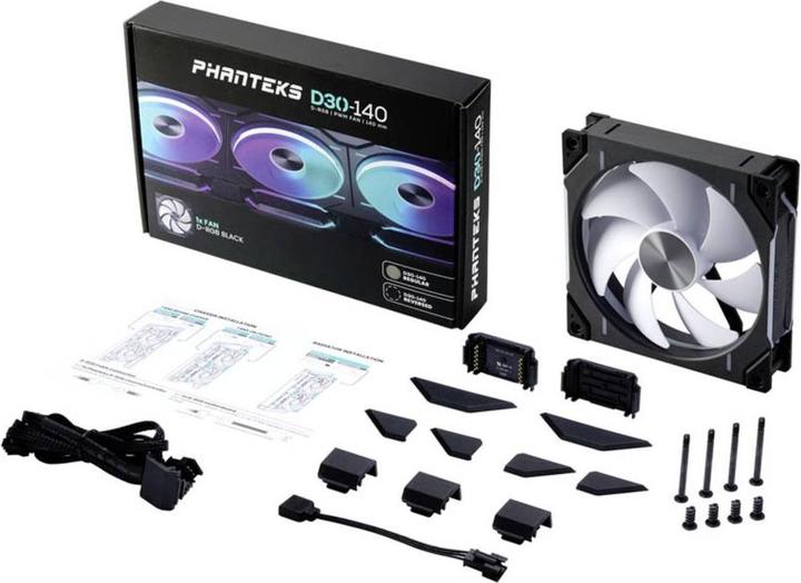 Actual product image Phanteks D30 Regular Airflow D-RGB (140 mm, 1 x)