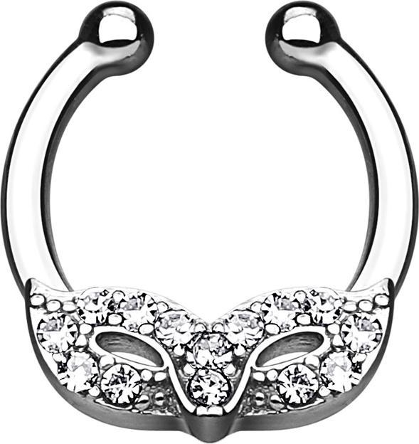 Immagine prodotto Star Piercing Fake Septum mit Kostümball-Maske silber