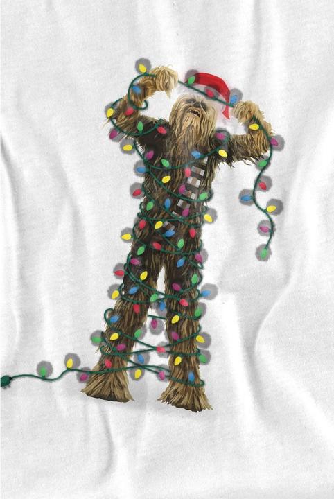 Actual product image Star Wars Childrens/Kids Chewbacca Fairy Lights Christmas T-Shirt (140)