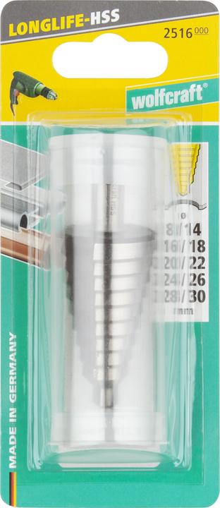 Produktbild wolfcraft wolfcraft 1 Stufenbohrer HSS, Schaft 10mm, ø8-30mm (10 mm)