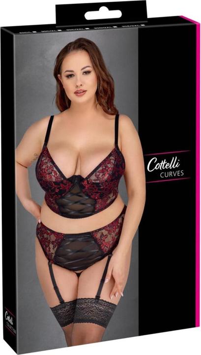 Produktbild Cottelli Collection BH Set schwarz/rot 95E/2XL (95 E)