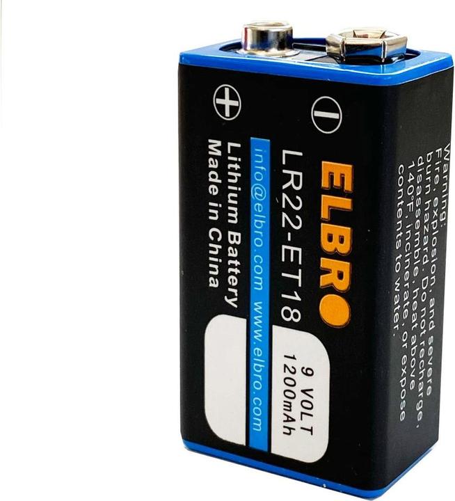 Immagine prodotto Elbro Pila al litio diossido di manganese LR22 9V 1 pezzo (1 pz., 1200 mAh)