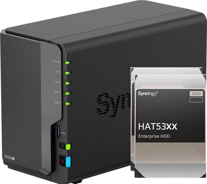 Produktbild Synology DS224+ (2 x 4 TB, Synology HAT 53xx)