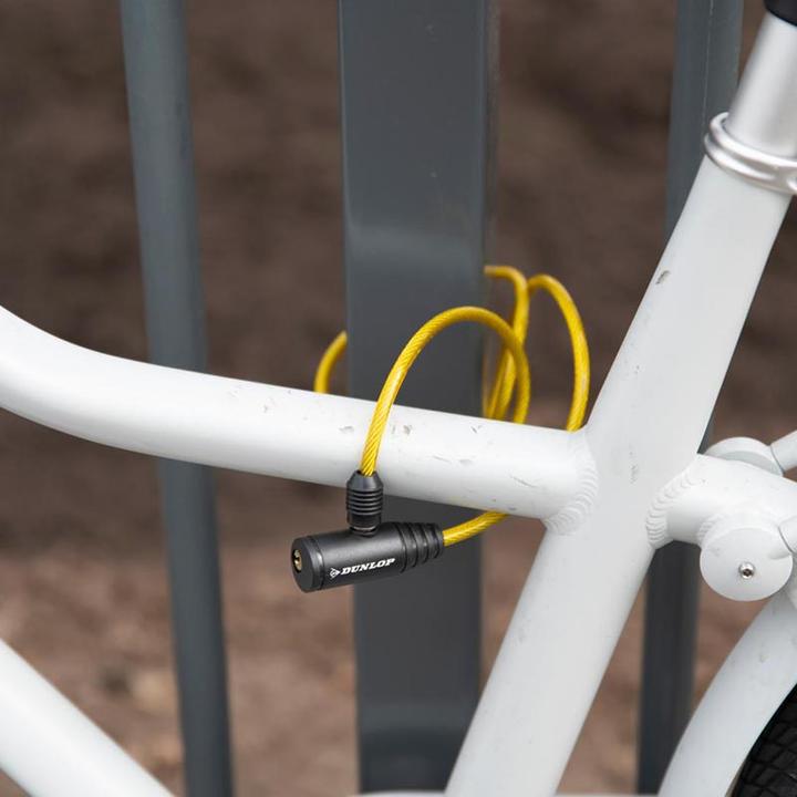 Actual product image Dunlop - Spiral-Fahrradschloss mit Schlüssel 90 cm (Gelb)