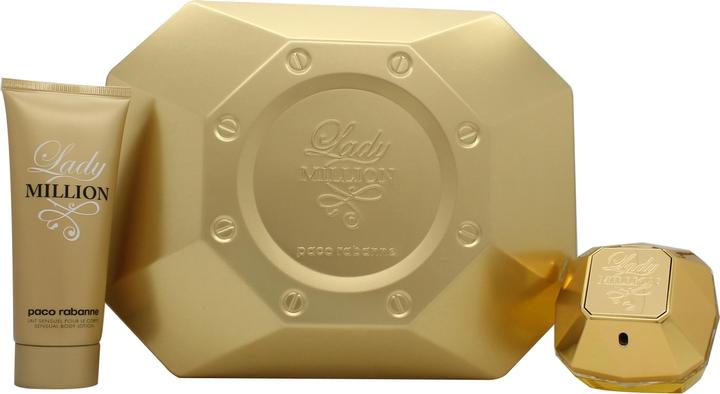Actual product image Paco Rabanne Lady Million EDP Spray 80ml with Sensual Body Lotion 100ml (Eau de parfum)