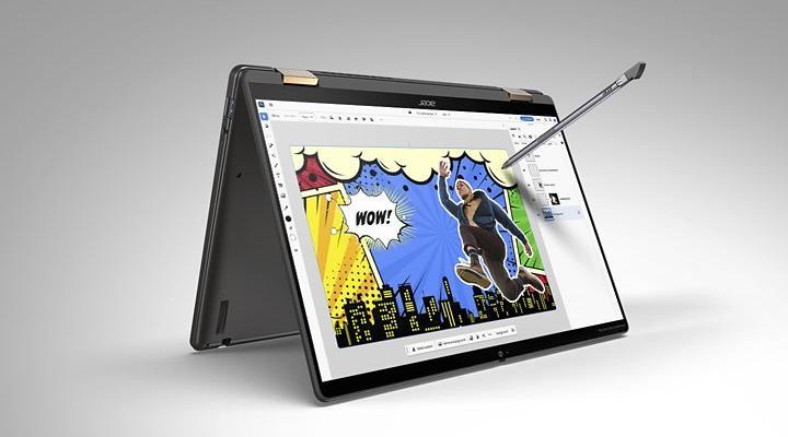 Image du produit Acer Chromebook Plus Spin 714 (14", Intel Core Ultra 5 125U, 16 Go, 256 Go, DE)