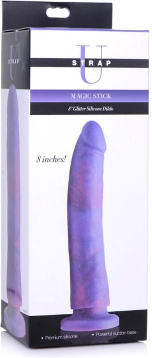Actual product image XR Brands Magic Stick silicone dildo with glitter 20 cm