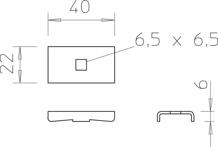 Actual product image OBO Bettermann OBO U-clamp LKS40Height 40 mm, width 22 mmEl-galvanised