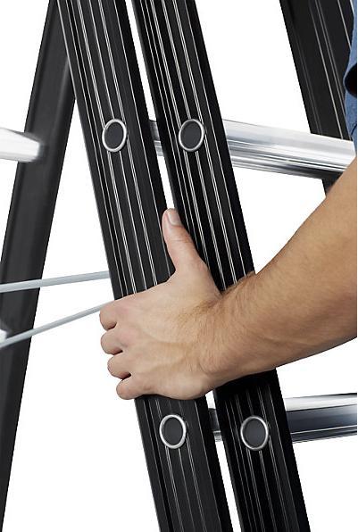 Actual product image Altrex NEVADA multi purpose ladder, 2-part, black, 2 x 8 rungs. (Multi-purpose ladder, 400 cm)