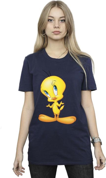 Actual product image Looney Tunes Womens/Ladies Tweety Standing Cotton Boyfriend T-Shirt (M)