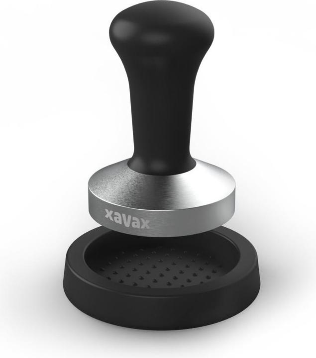 Actual product image Xavax Tamping set, tamper 58 mm, stainless steel, with tamper mat, non-slip, black