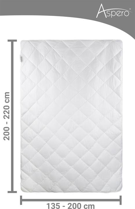Produktbild Aspero Bio-Baumwoll-Bettdecke AJACCIO (1500 g, 200 x 200 cm)