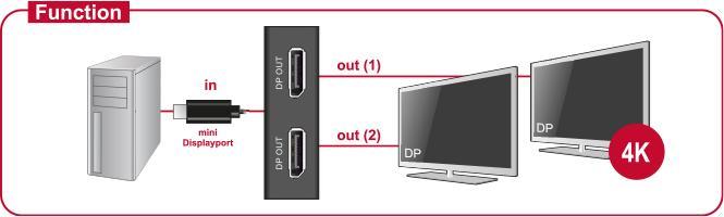 Actual product image Delock Mini-DisplayPort to (DP, 10 cm)