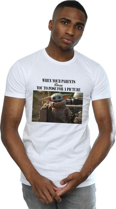 Actual product image Star Wars Mens The Mandalorian Force Picture T-Shirt (5XL)