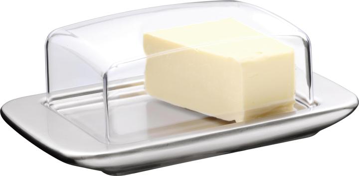 Productafbeelding WMF Botervloot botervloot 12x17cm plastic deksel zolder brunch roestvrij staal mat (1.05 l)