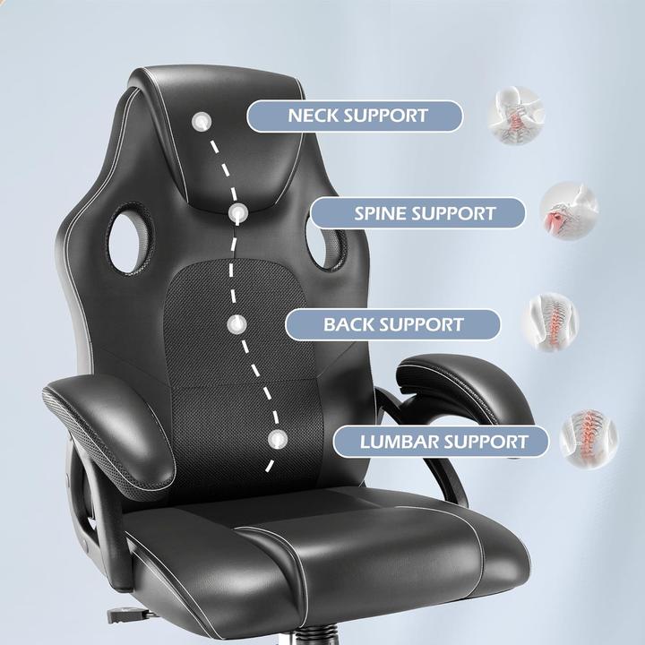 Immagine prodotto Play haha Sedia da scrivania, 1 nero