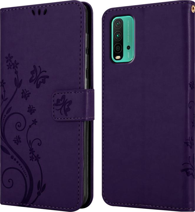 Immagine prodotto Cadorabo Copertina del libro a fiori (Xiaomi Redmi 9T, Xiaomi Poco M3)