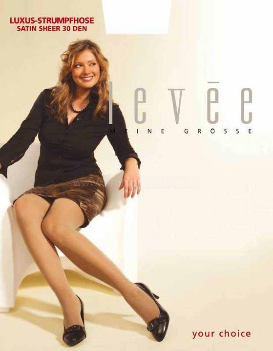 Actual product image Levee Satin Sheer 30 tights, colour 399 black, size 44-46 (30 DEN, 44 - 46)